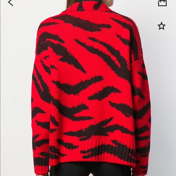 Philosophy di Lorenzo Serafini red tiger cardigan